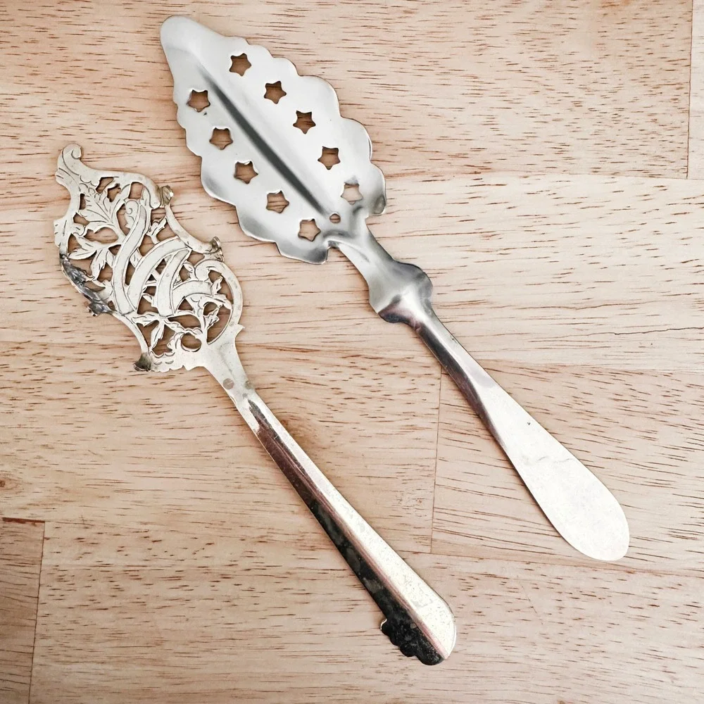 Absinthe Spoon Set La Muse Verte Drip Cup French Man Art Nouveau Sugar‎ Spoons